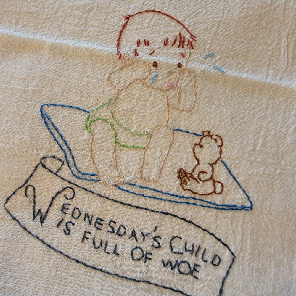 Embroidered Tea Towel - Picture 2 of 4
